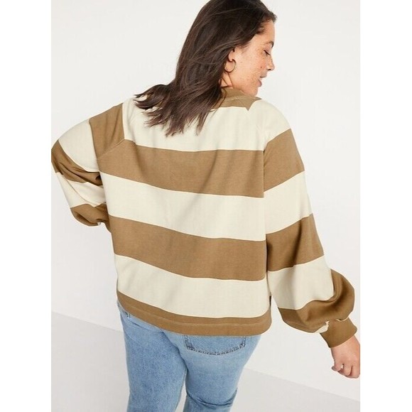 NWT Old Navy French Terry Blouson-Sleeve Plus-Size Crop Sweatshirt XXL - Picture 2 of 15